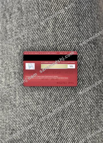 Russia Home Credit bank visa electron card photolook back